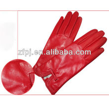 ZF Bright red cheap cabretta leather golf gloves